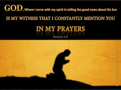 Romans 1:9 God Is My Witness (yellow)